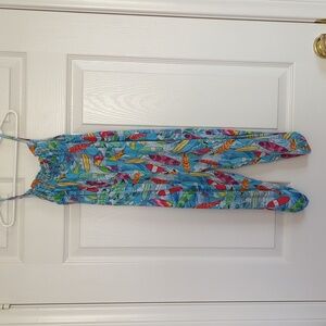 Posh Peanut Smocked Romper Waves & Surfboard Print Size 3T